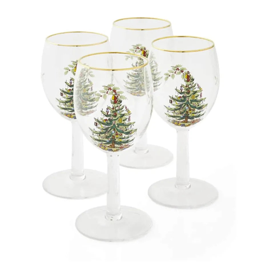 Christmas Tree Vinglas - 4 stk.