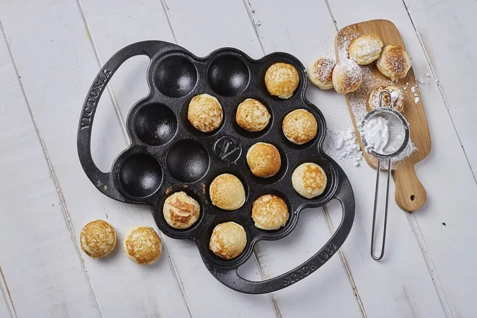 Emaljeret Æbleskivepande
