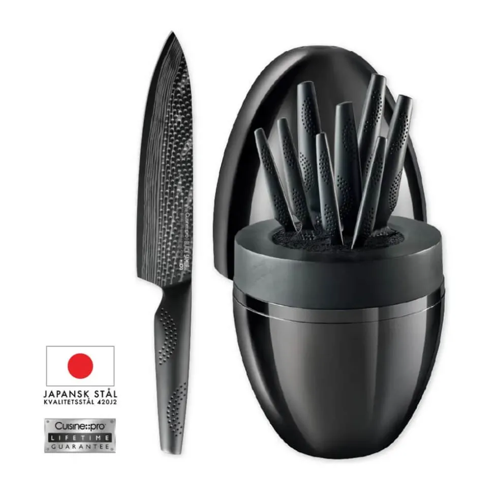 iD3® BLACK SAMURAI™ THE EGG Knivblok - 9 dele
