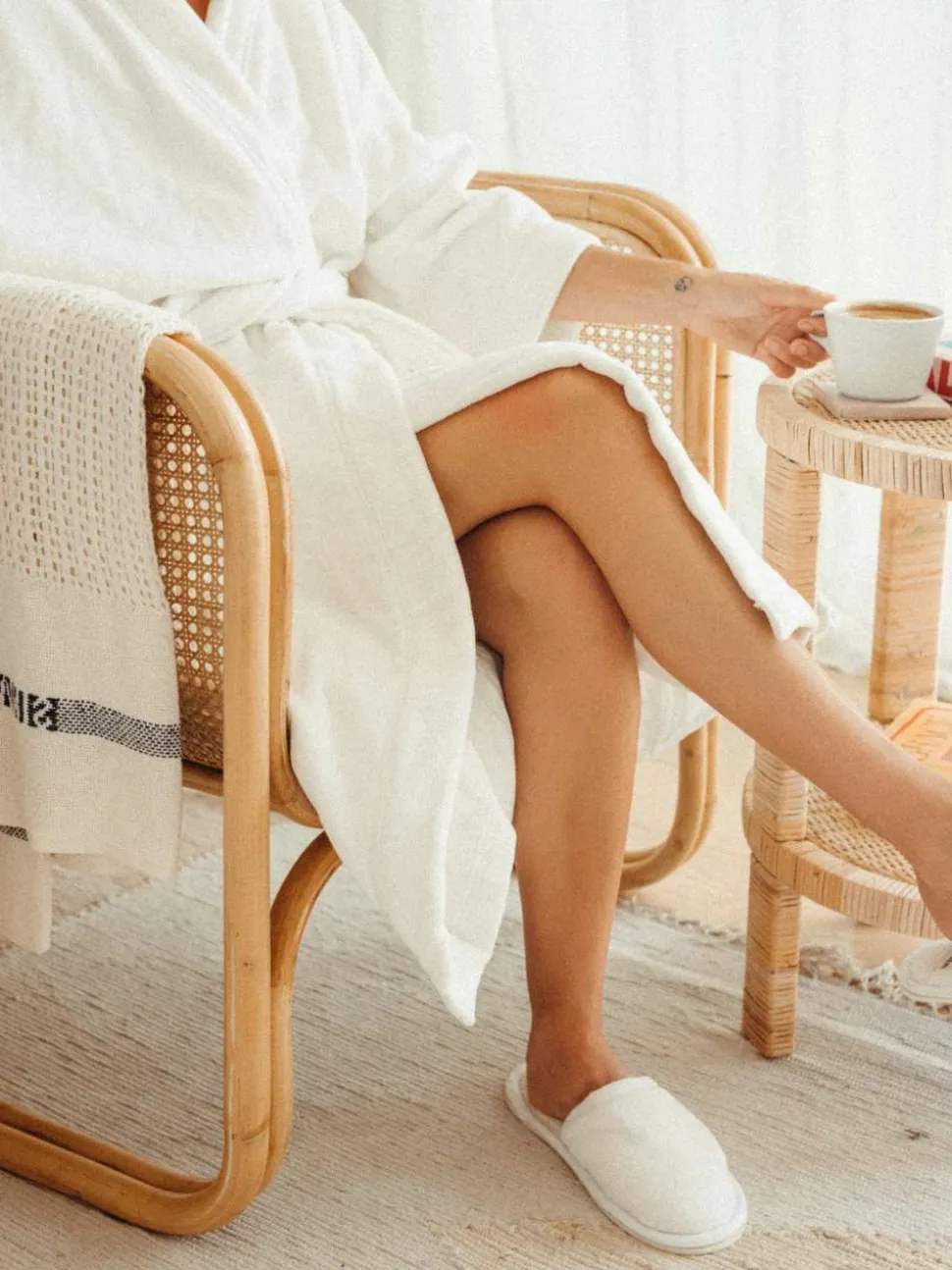 Morgenkåbe m. slippers