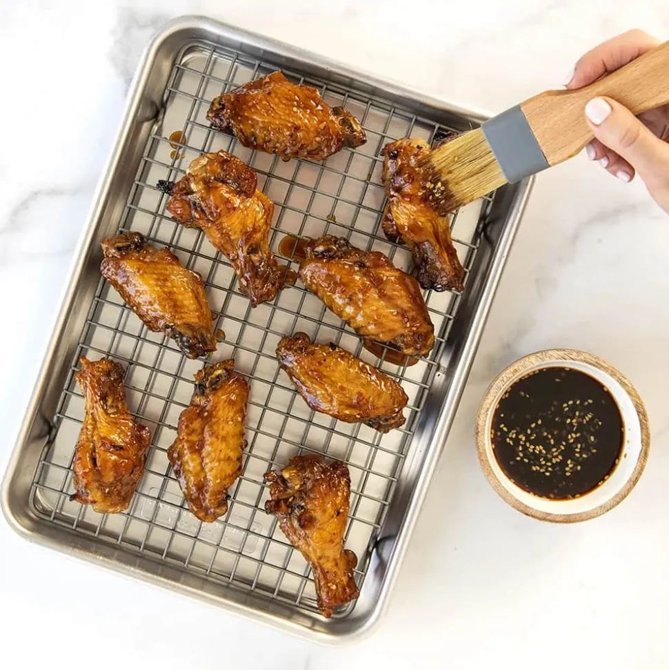 Nordic Ware Naturals Quarter Sheet med grillgitter