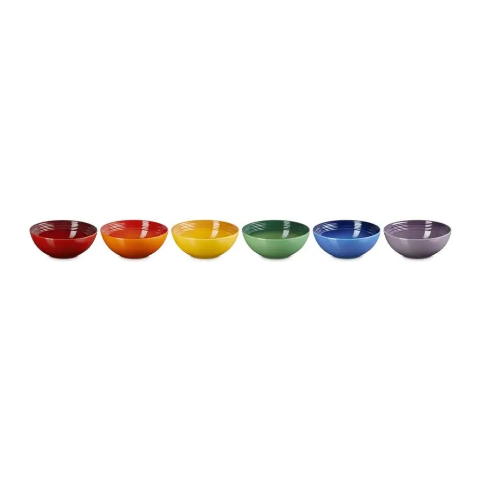Rainbow Dyb Tallerken - 6 stk.