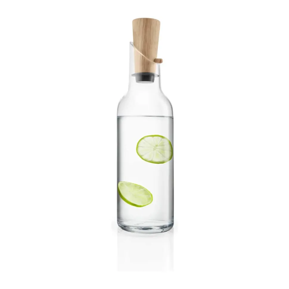 Recycled Glaskaraffel m. træprop