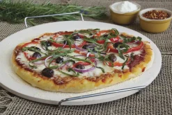 Rund Pizzasten m. håndtag