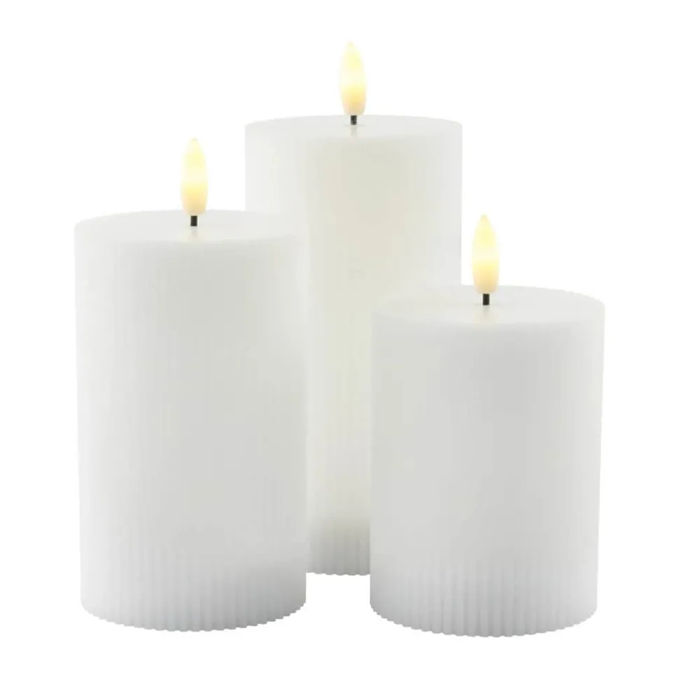 Smilla Genopladelig LED Bloklys - 3 stk.